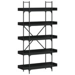 vidaXL Bibliothèque 5 niveaux noir 100x33x180 5 cm bois d'ingénierie