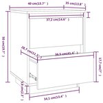 vidaXL Tables de chevet 2 Pièces 40x35x50 cm Bois de pin solide