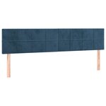 vidaXL Cadre de lit avec tête de lit bleu foncé 120x190 cm velours