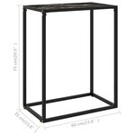 vidaXL Table console Noir 60x35x75 cm Verre trempé