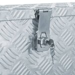 vidaXL Boîte en aluminium 80 5 x 22 x 22 cm Argenté