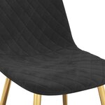 vidaXL Chaises à manger lot de 4 Noir Velours