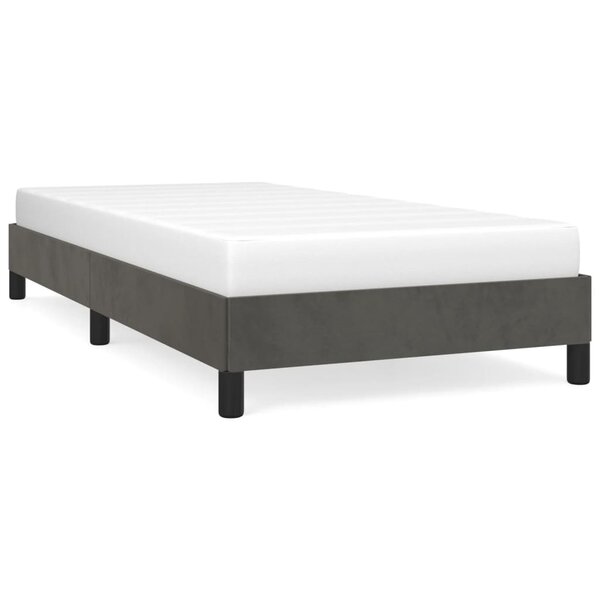 vidaXL Cadre de lit Gris foncé 100 x 200 cm Velours
