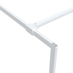 vidaXL Paroi de douche Blanc 140x195 cm Verre ESG transparent