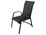 Salon de jardin extensible 140/280 "porto 10" - phoenix - noir - 1 table + 10 fauteuils