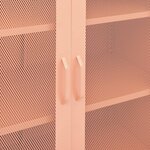 vidaXL Armoire de rangement Rose 80x35x101 5 cm Acier