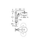 Grohe colonne de douche euphoria system 260 3 jets 27421002 - mitigeur thermostatique-limiteur de température -débit contrôl