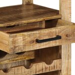 vidaXL Chariot de cuisine 55x40x80 cm Bois massif manguier brut