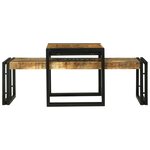 vidaXL Ensemble de 2 Tables Basses en Bois Massif de Manguier