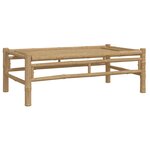 vidaXL Salon de jardin 5 Pièces avec coussins blanc crème bambou