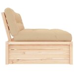 vidaXL Canapé central 120x80 cm bois de pin massif