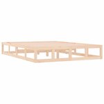 vidaXL Cadre de lit 120x190 cm Petit double Bois massif