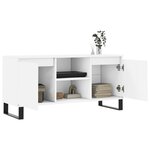 vidaXL Meuble TV blanc 104x35x50 cm bois d'ingénierie