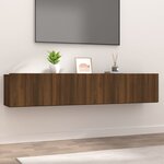 vidaXL Meubles TV 2 Pièces chêne marron 80x30x30 cm bois ingénierie