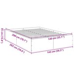 vidaXL Cadre de lit sonoma gris 140x200 cm bois d'ingénierie