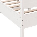 vidaXL Cadre de lit sans matelas blanc 135x190 cm bois de pin massif
