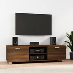 vidaXL Meuble TV Chêne marron 140x40 5x35 cm Bois d'ingénierie