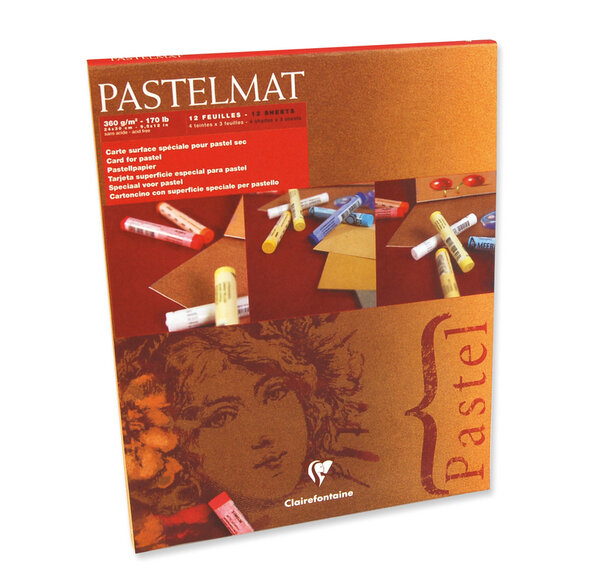 Bloc Pastelmat 12F 24x30cm 4 teintes 360g CLAIREFONTAINE