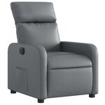 vidaXL Fauteuil inclinable électrique Gris Similicuir