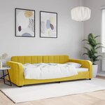 vidaXL Lit de repos jaune 100x200 cm velours