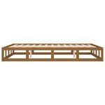 vidaXL Cadre de lit Marron miel 120x200 cm Bois massif