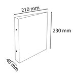 Classeur Rembordé Prolypropylène 2 Anneaux 30mm - A5 - Vert - X 20 - Exacompta