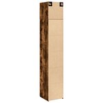 vidaXL Armoire de rangement mince chêne fumé 40x42 5x225 cm
