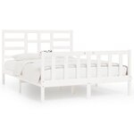 vidaXL Cadre de lit sans matelas blanc 120x200 cm bois de pin massif