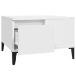 vidaXL Table basse blanc 55x55x36 5 cm bois d'ingénierie