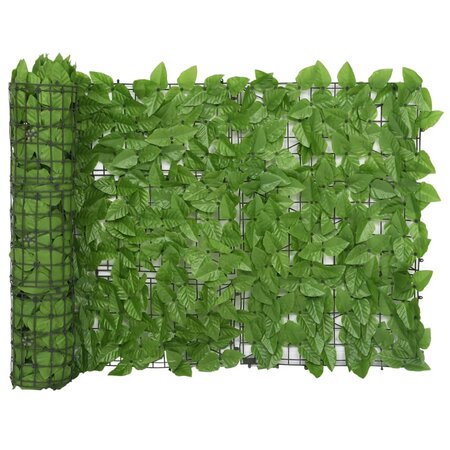 vidaXL Écran de balcon avec feuilles vert 500x75 cm