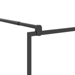 vidaXL Paroi de douche 100x195 cm Verre ESG dépoli Noir