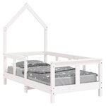 vidaXL Cadre de lit pour enfant blanc 70x140 cm bois de pin massif