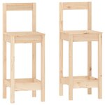 vidaXL Ensemble de bar 3 Pièces Bois de pin massif