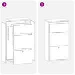 vidaXL Boîte à colis Anthracite 44x22x82 cm Acier