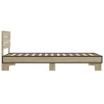 vidaXL Cadre de lit chêne sonoma 100x200 cm bois d'ingénierie et métal
