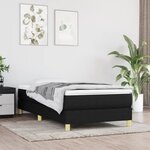 vidaXL Cadre de lit Noir 90x190 cm Tissu