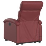 vidaXL Fauteuil inclinable de massage électrique rouge bordeaux