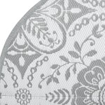 vidaXL Tapis d'extérieur gris clair Ø120 cm PP