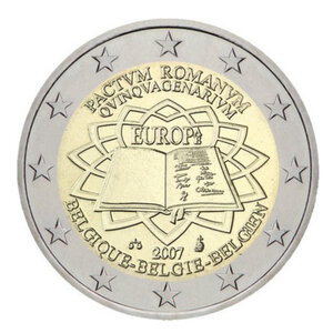 2 euros commémorative Belgique 2007 - Traité de Rome.