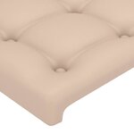vidaXL Tête de lit à LED Cappuccino 147x16x118/128 cm Similicuir