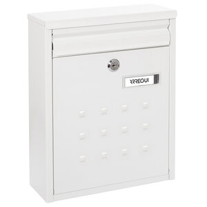 Boîte aux Lettres en Acier Dime V1321 Regroupable Fond Étroit Blanc