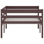 vidaXL Cadre de lit Marron foncé Bois de pin massif 90x200 cm