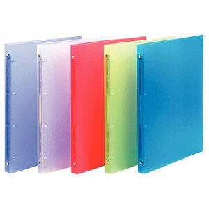 Classeur 4 anneaux dos 2 cm A4 polypropylène translucide EXACOMPTA