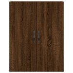 vidaXL Buffet haut Chêne marron 69 5x34x180 cm Bois d'ingénierie
