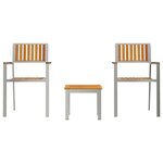 Ensemble de Salle à Manger de Jardin vidaXL en Bois Massif d'Acacia 3 pièces