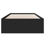 vidaXL Cadre de lit sans matelas noir 90x190 cm bois ingénierie