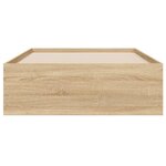 vidaXL Cadre de lit et tiroirs chêne sonoma 75x190cm bois d'ingénierie