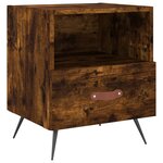 vidaXL Tables de chevet 2Pièces chêne fumé 40x35x47 5cm bois d’ingénierie