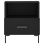 vidaXL Tables de chevet 2 Pièces noir 40x35x47 5 cm bois d’ingénierie