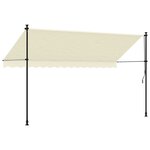 vidaXL Auvent rétractable crème 350x150 m tissu et acier